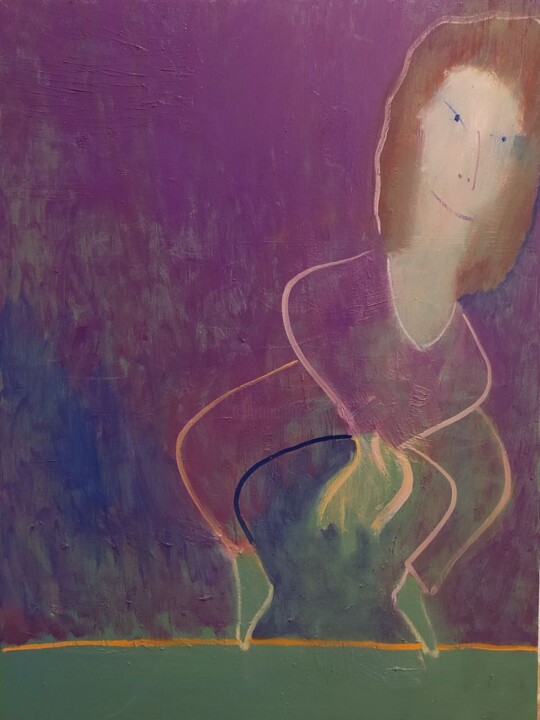 Картина под названием "Dancer" - Oleksyi Zagumnyi, Подлинное произведение искусства, Масло Установлен на Деревянная рама для…