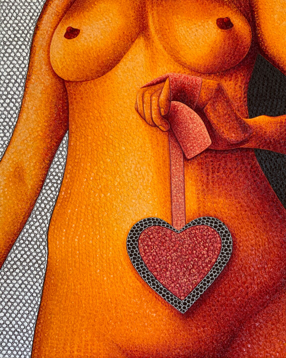 Peinture intitulée "Liebe mit sich selb…" par Olena Bratiychuk Linse, Œuvre d'art originale, Huile