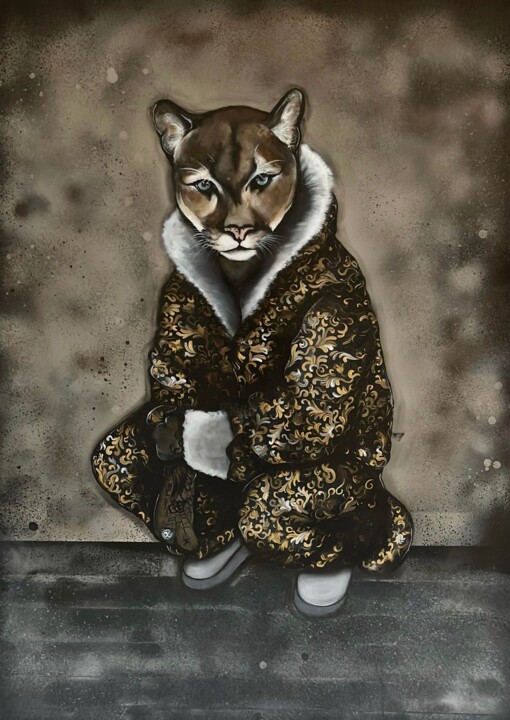 "Puma" başlıklı Tablo Olena Bunina (Helena Bunina) tarafından, Orijinal sanat, Akrilik