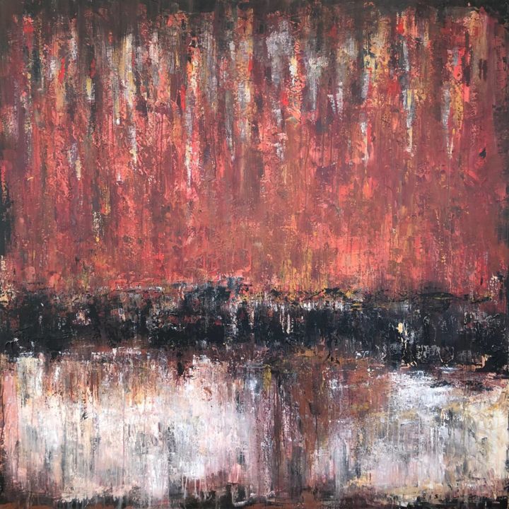 Картина под названием "Abstract Painting A…" - Olena Kryvonos, Подлинное произведение искусства, Акрил Установлен на Деревян…