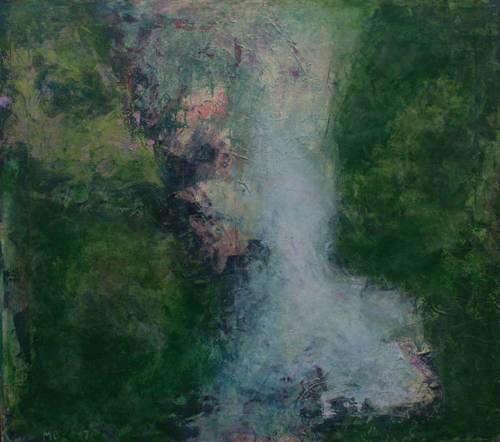 Картина под названием "Water flows" - Olena Marychevska, Подлинное произведение искусства, Акрил
