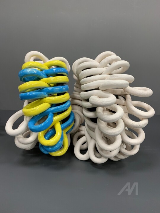 Sculpture titled "Infinity in infinit…" by Olesia Dvorak-Galik, Original Artwork, Clay