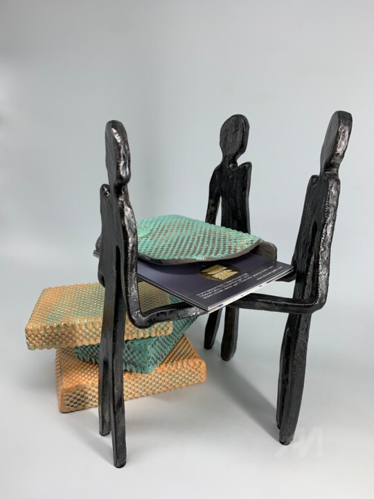 Sculpture titled "Art/teka" by Olesia Dvorak-Galik, Original Art, Clay