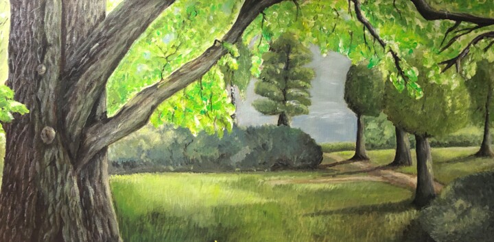 Malerei mit dem Titel "Oak" von Olesya G, Original-Kunstwerk, Acryl