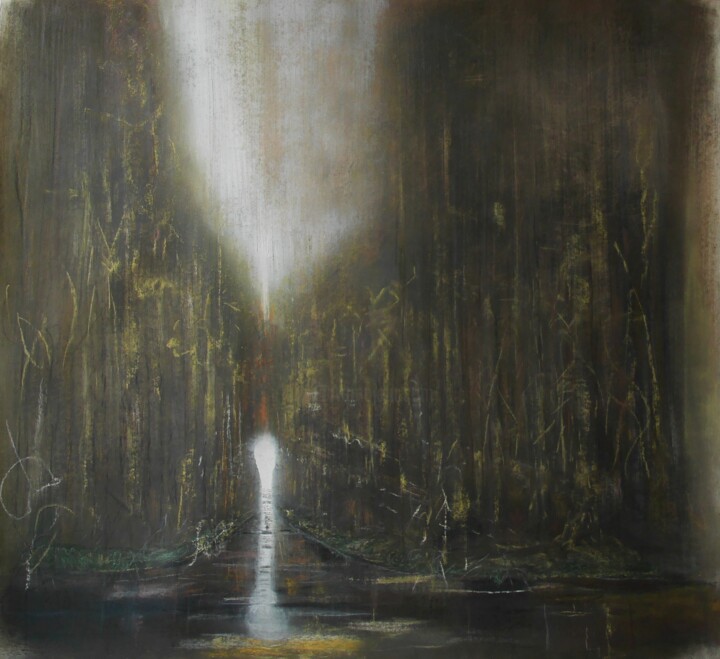 Pittura intitolato "Lichtstraal" da Olga Kovtun, Opera d'arte originale, Pastello