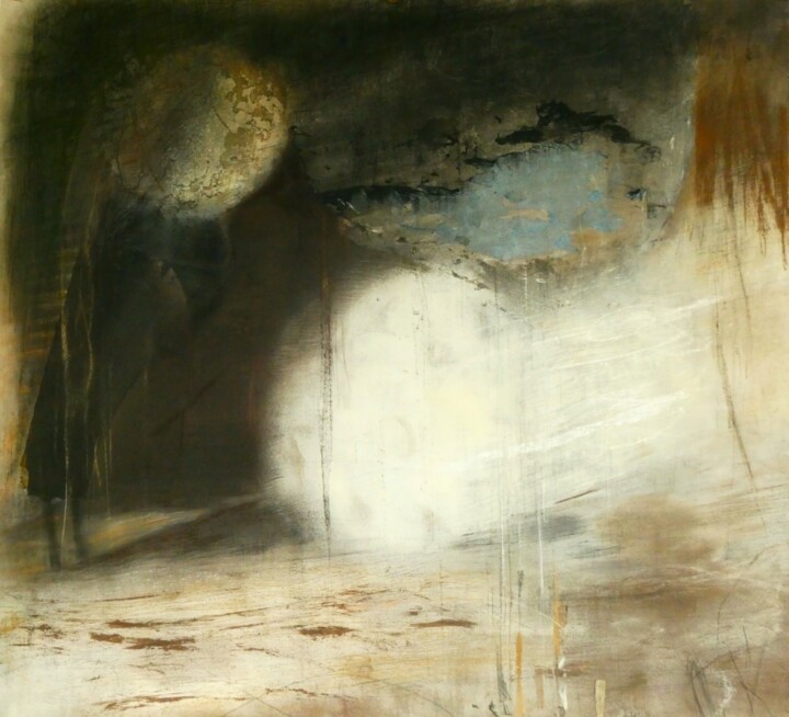 Painting titled "Maan" by Olga Kovtun, Original Artwork, Pastel Mounted on Other rigid panel