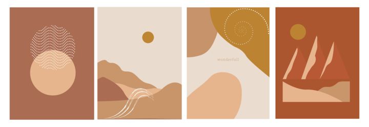 Цифровое искусство под названием "Set of minimal neut…" - Olga Arroway, Подлинное произведение искусства, 2D Цифровая Работа
