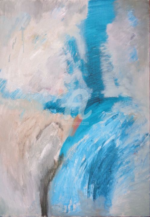 Painting titled "Ocean in.jpg" by Olga Bagina, Original Artwork, Oil