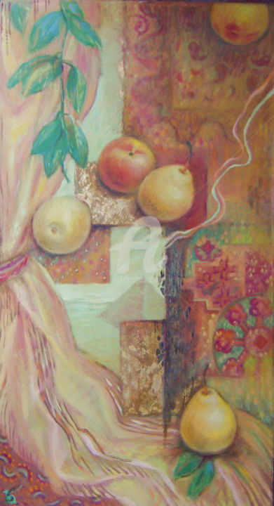 Painting titled "Egyptian Still Life" by Olga Bagina, Original Artwork, Oil