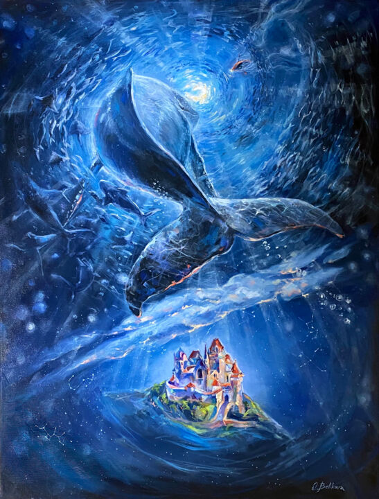 Картина под названием "Existence" - Olga Belikova, Подлинное произведение искусства, Масло Установлен на Деревянная рама для…
