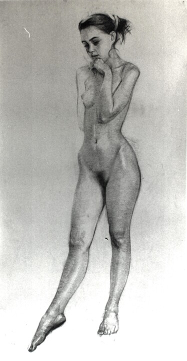 Dessin intitulée "Model" par Olga Brink, Œuvre d'art originale, Graphite