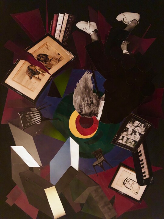 Collages intitulée "CUBISME" par Olga Delebarre, Œuvre d'art originale, Collages