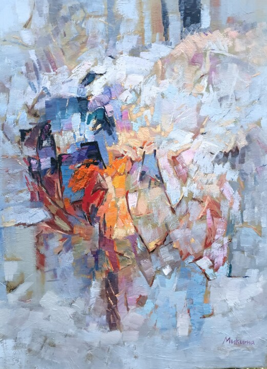 Картина под названием "Сон художника аккад…" - Olga Didyk (Mykyta), Подлинное произведение искусства, Масло