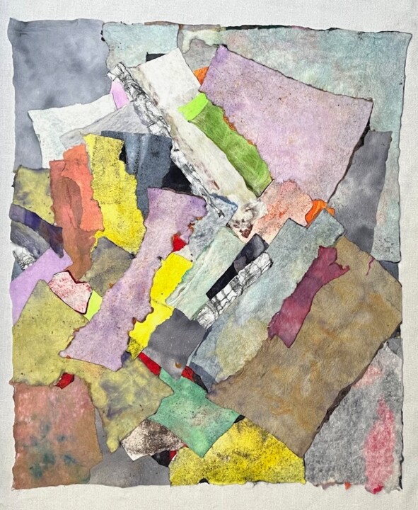 Textielkunst getiteld "Broken Memories #1" door Olga Finkel, Origineel Kunstwerk, Textielvezel