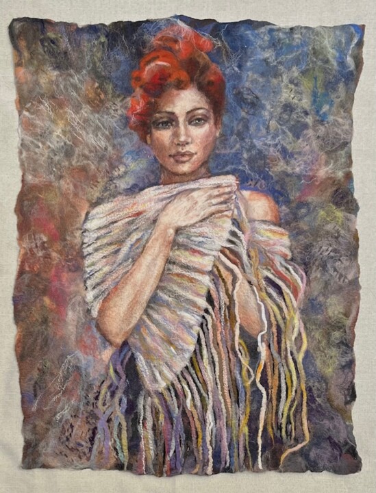 Textile Art titled "Lortta" by Olga Finkel, Original Artwork, Textile fiber