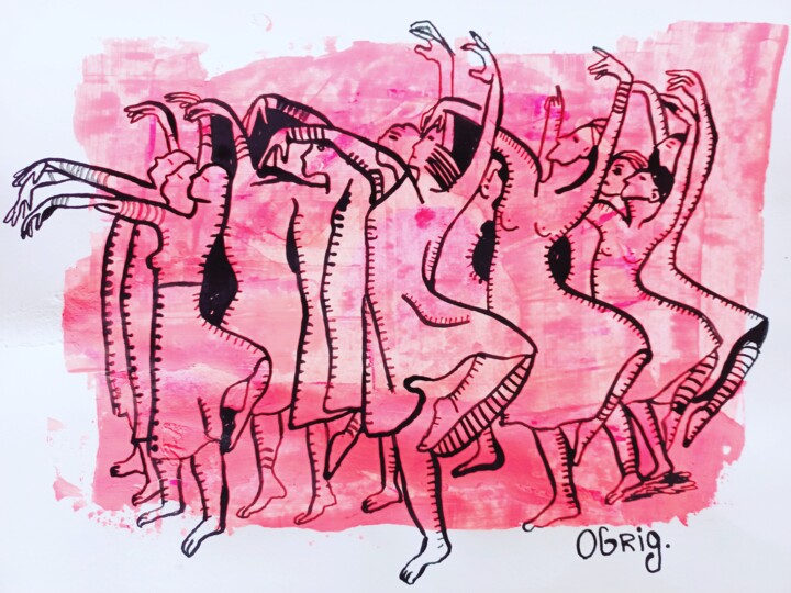 Rysunek zatytułowany „Dans je leven” autorstwa Olga Grig, Oryginalna praca, Atrament