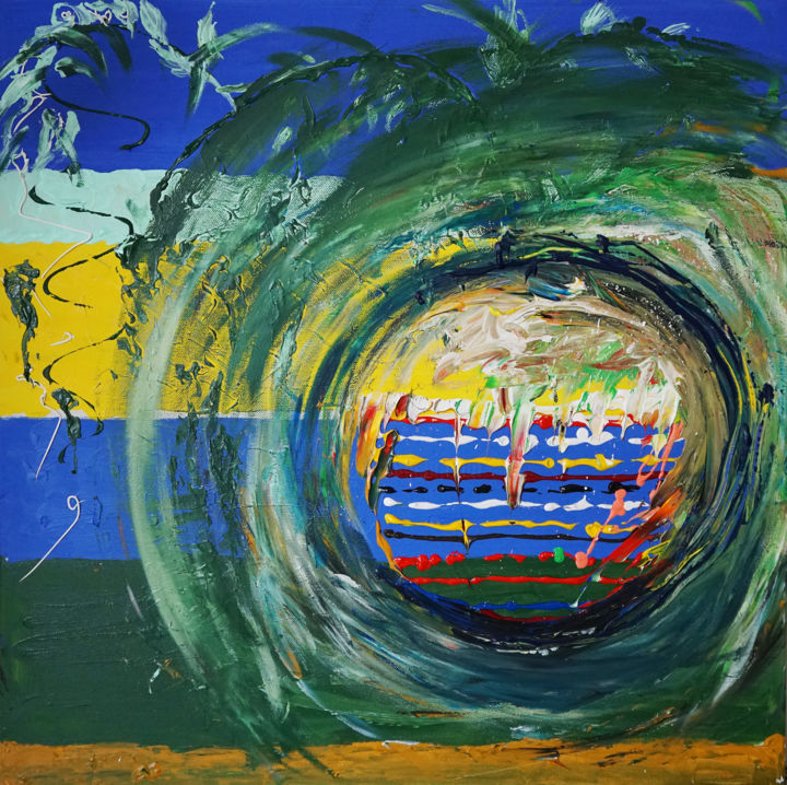 Malerei mit dem Titel "Der Sturm" von Olga Kagalovska, Original-Kunstwerk, Acryl