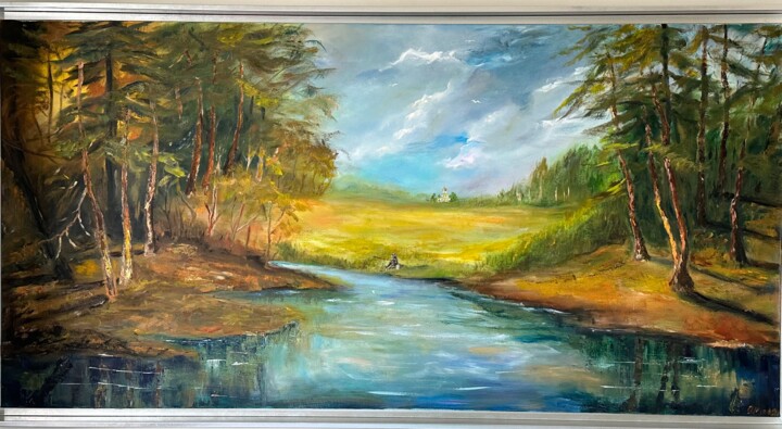 Pintura titulada "Forest glade" por Olga Minasyan, Obra de arte original, Oleo
