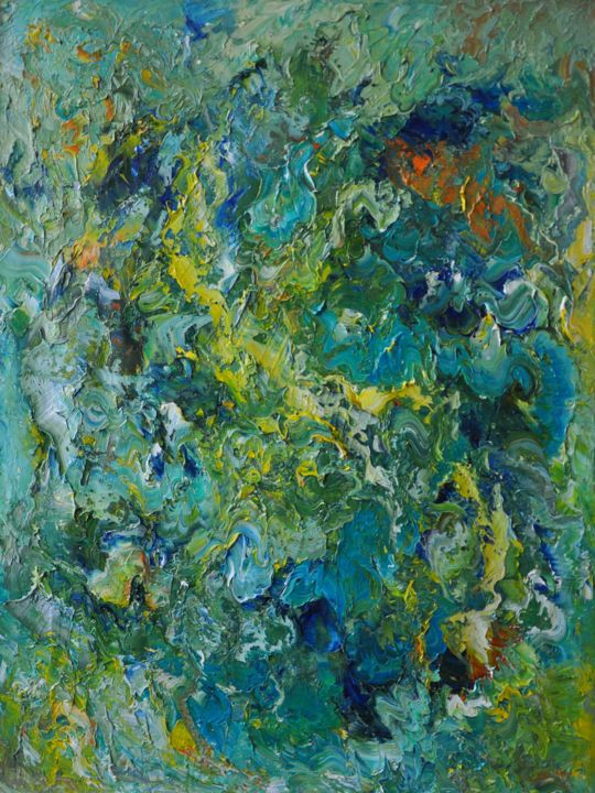 Malerei mit dem Titel "Oil painting "Energ…" von Olga Nikanchikova, Original-Kunstwerk, Öl