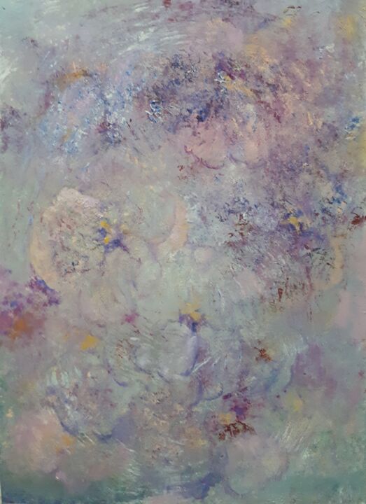 Painting titled "Pansies" by Olga Onopko, Original Art, Acrylic