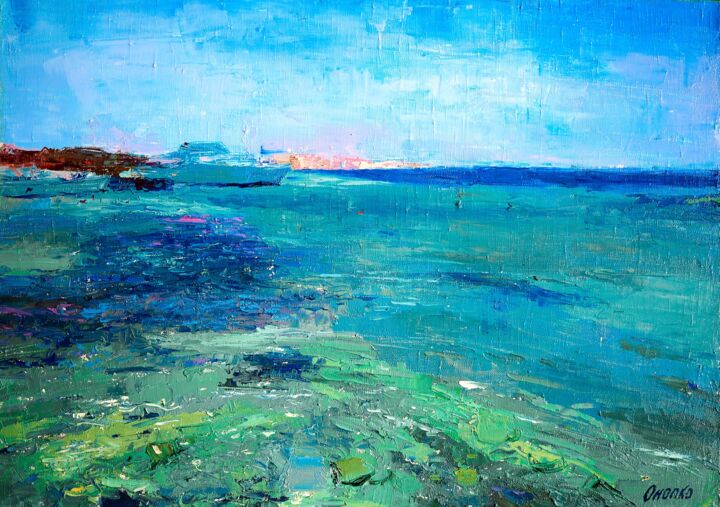 Malarstwo zatytułowany „My sea” autorstwa Olga Onopko, Oryginalna praca, Olej