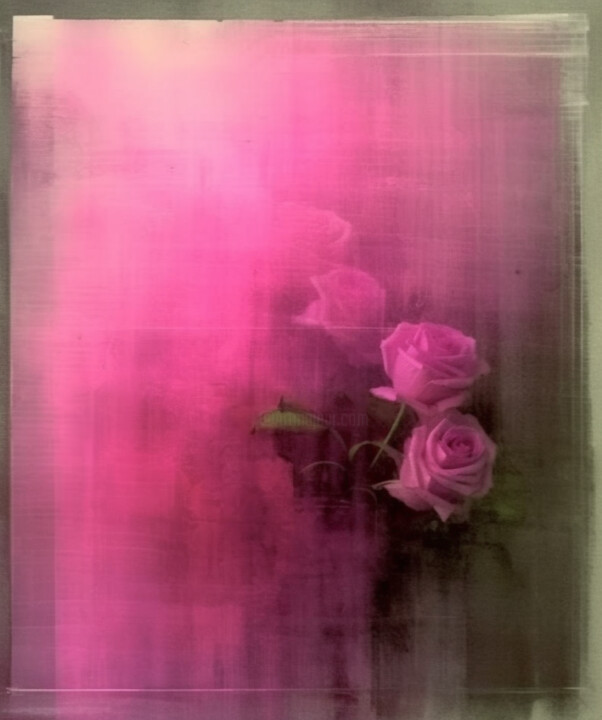 Картина под названием "Pink fantasy" - Olga Poruchikova, Подлинное произведение искусства, Акрил