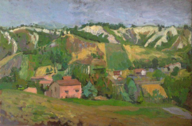Peinture intitulée "italie(region Emili…" par Olga Richir, Œuvre d'art originale
