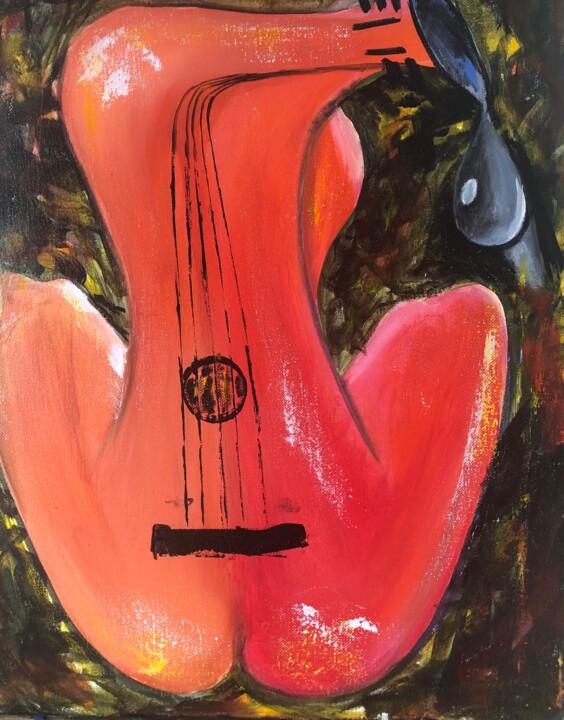 Painting titled "The amphora" by Francisco Plasencia, Original Artwork, Acrylic