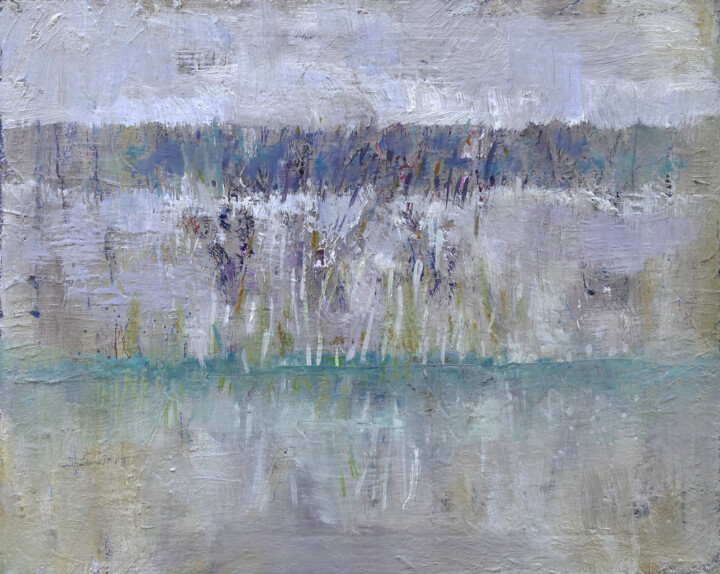 Картина под названием "The Spring Fog" - Olga Sidorenko, Подлинное произведение искусства, Масло