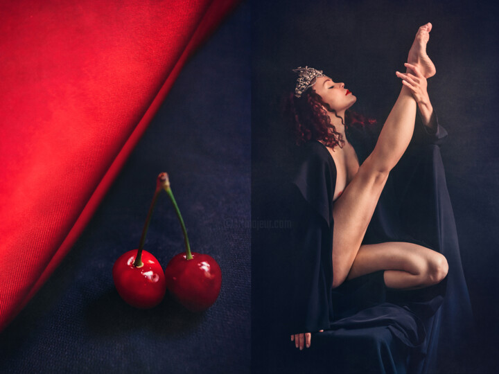 Fotografía titulada "Royal cherry. ART N…" por Olga Sukhikh (Lolly Shine), Obra de arte original, Fotografía digital Montado…