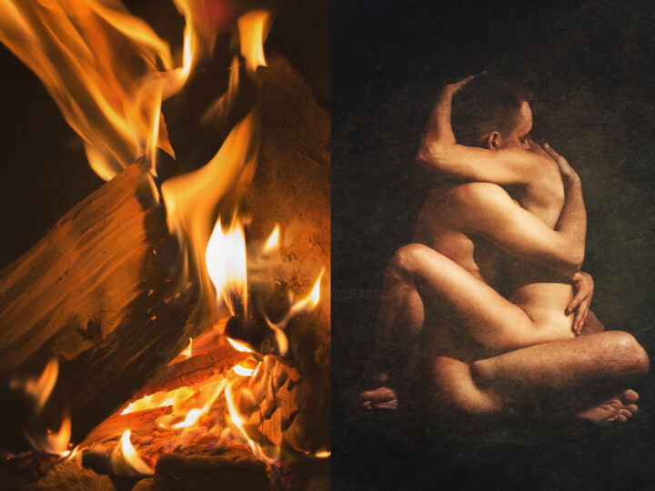 제목이 "The Art of Intimacy…"인 사진 Olga Sukhikh (Lolly Shine)로, 원작, 디지털 알루미늄에 장착됨