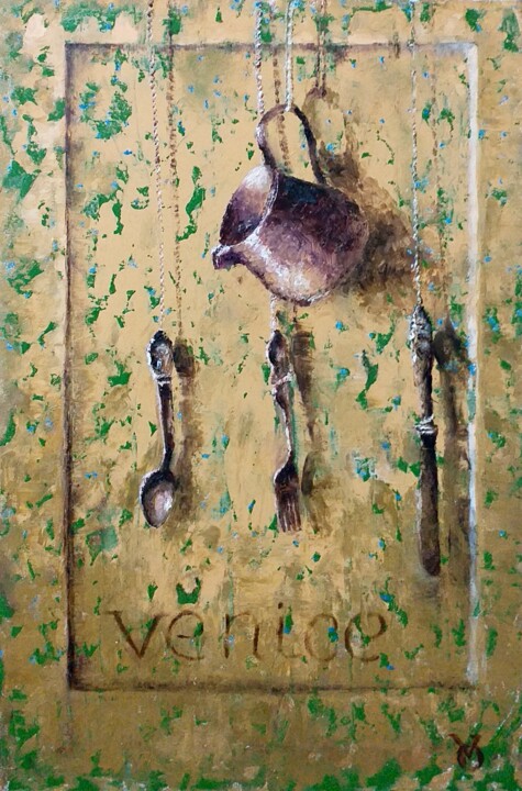 "Venetian Stucco Pai…" başlıklı Tablo Olga Vedyagina tarafından, Orijinal sanat, Petrol