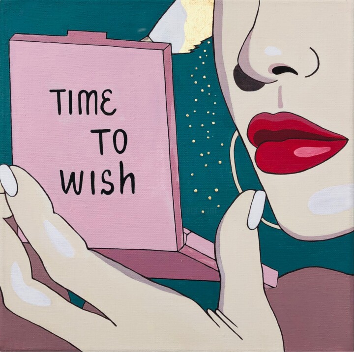 Pintura titulada "Time to whish" por Olga Zaitseva, Obra de arte original, Acrílico