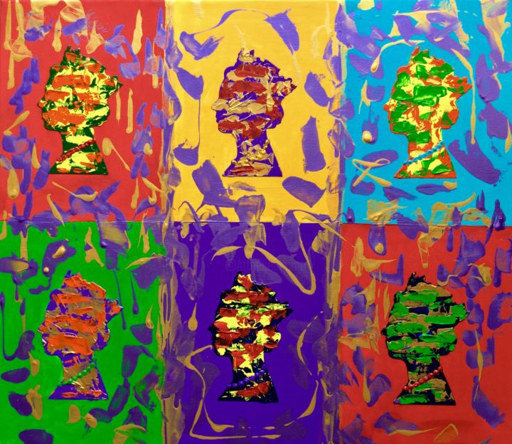 Queen Elisabeth Inspired By Andy Warhol Painting By Olga Koval Artmajeur