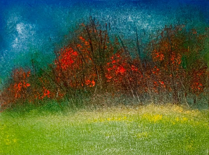Painting titled "Fall 2017" by Olga Buda, Original Art, Oil
