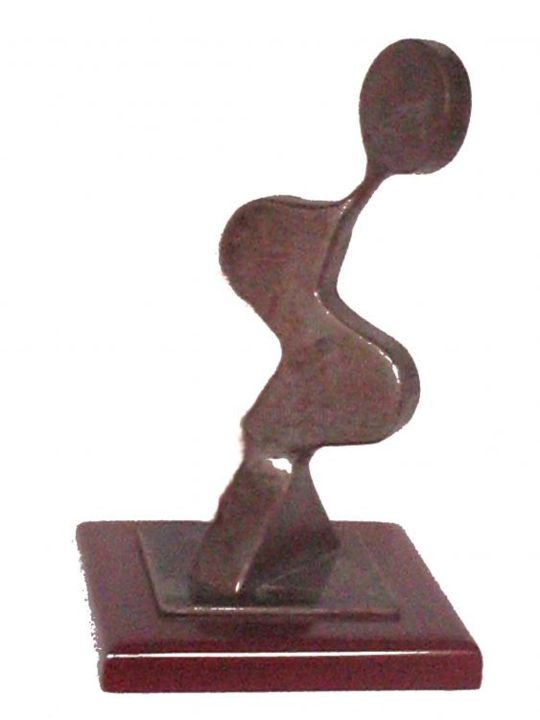 Skulptur mit dem Titel "Corte de Gitana" von Olga Guevara Urquizo, Original-Kunstwerk