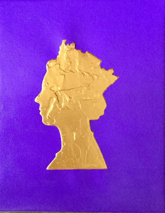 Pintura titulada "Golden Queen Elisab…" por Olga Koval, Obra de arte original, Acrílico