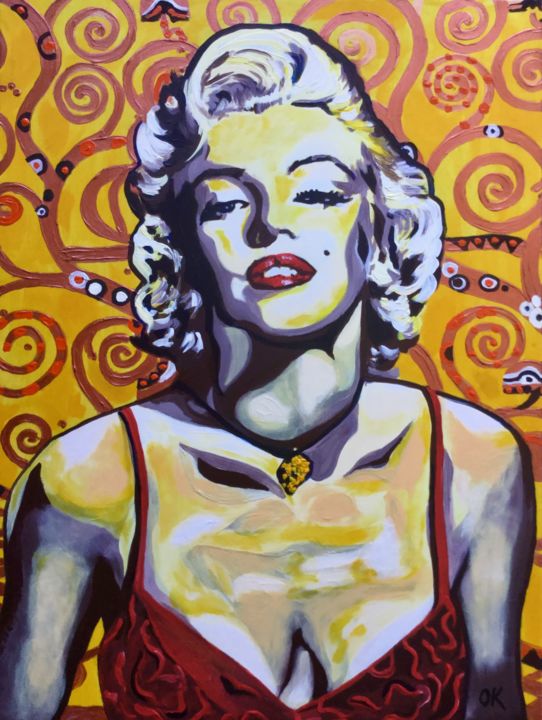 Painting titled "Marilyn Monroe. God…" by Olga Koval, Original Artwork, Acrylic