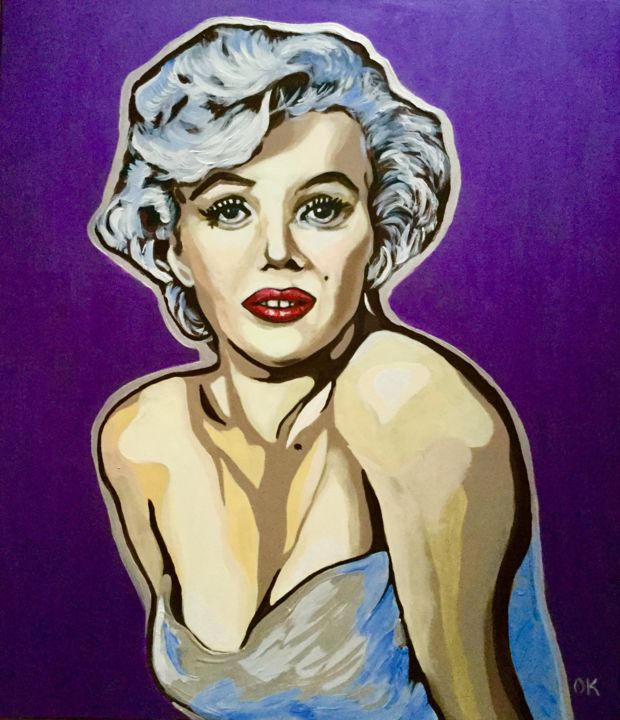 Painting titled "Marylin Monroe. God…" by Olga Koval, Original Artwork, Acrylic