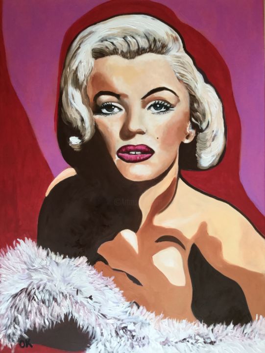 Painting titled "Marilyn Monroe. Por…" by Olga Koval, Original Artwork, Acrylic