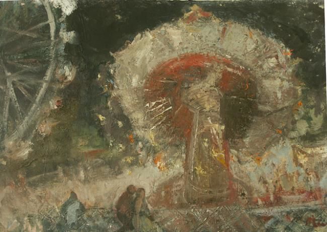 Painting titled "Tuilerie" by Olga, Original Artwork