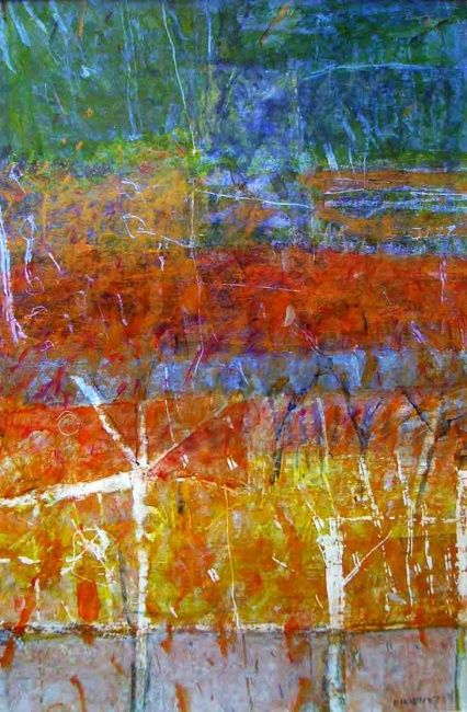Картина под названием "Landscape of Life" - Olgierd Pikiewicz, Подлинное произведение искусства, Масло