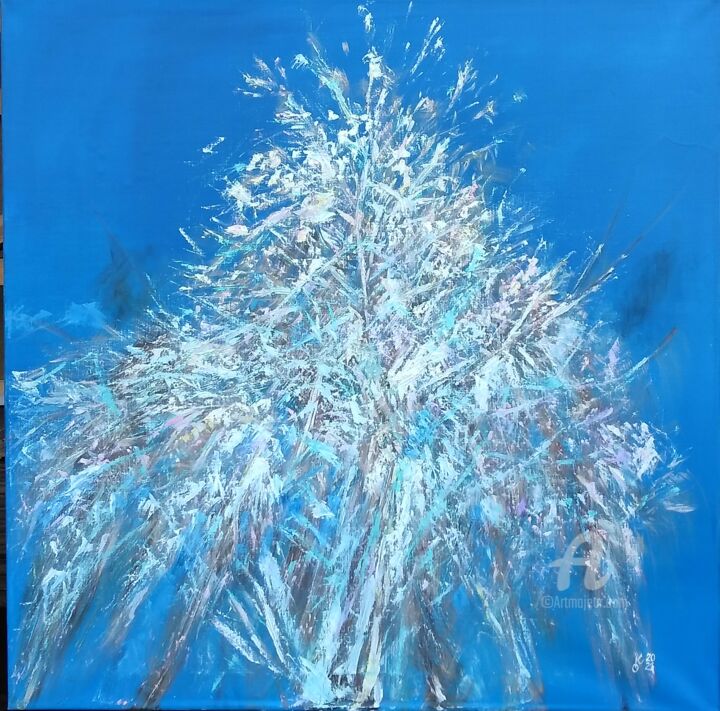 Painting titled "Winter Tale" by Olha Kizub, Original Artwork, Oil