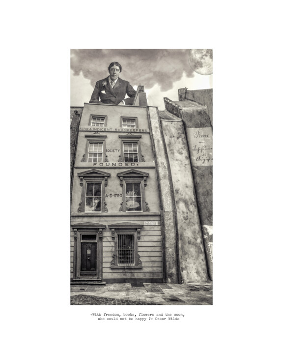 Digital Arts titled "Oscar Wilde" by Oli Romanelli (Olir), Original Artwork, Photo Montage