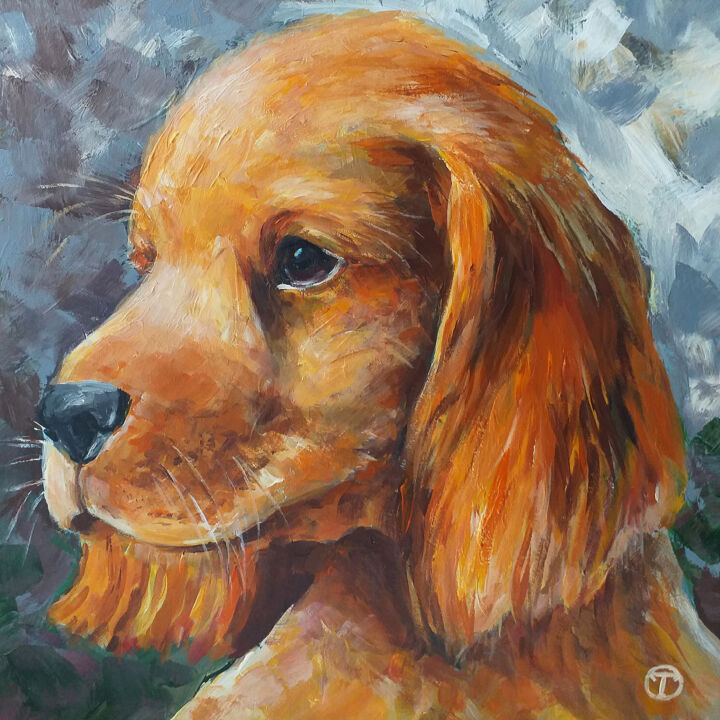 Paintings of cocker sales spaniels