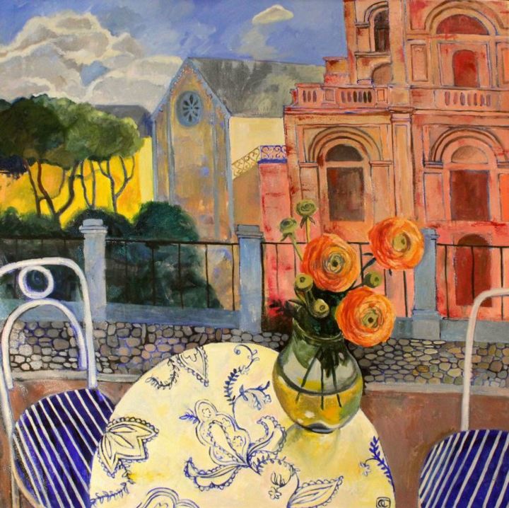 Картина под названием "Spring in Italy" - Olga Sushkova, Подлинное произведение искусства, Масло