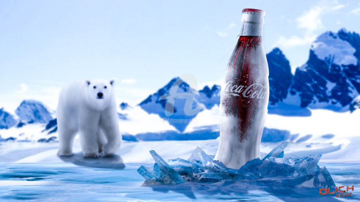 Digital Arts titled "Coca Cola" by Olich Good, Original Artwork, Collages