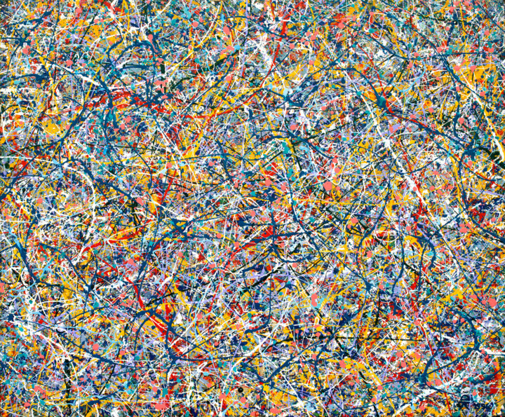 Pollock's dripping in the artworks of Artmajeur's artists