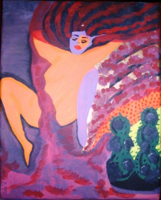 Painting titled "Adormecida" by Olinda Gil, Original Artwork
