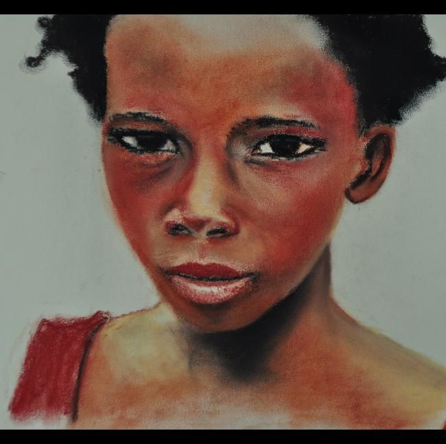 Drawing titled "Young girl" by Olayinka Taylor-Lewis, Original Artwork, Other